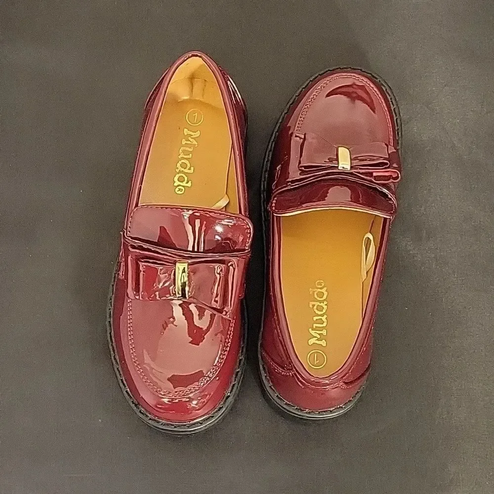 BRAND NEW MUDD BOWNOT CHUNKY HEEL PLATFORM LOAFERS